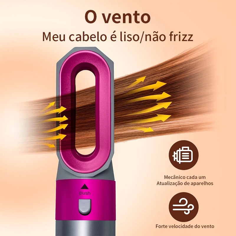 Escova 5 em 1 RadiancePro -  Secador, Pente, Modelador &  Enrolador  *Profissional*