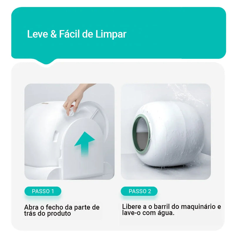 Newpet Caixa de areia para gatos automática e inteligente com limpeza automática Bandeja de areia para gatos com controle de aplicativo 65L Arenero Gato desodorizador iônico