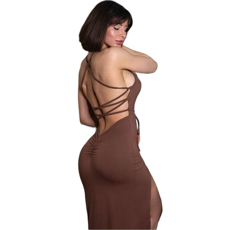 Vestido Longo SUPLEX Fenda - Empina Bumbum