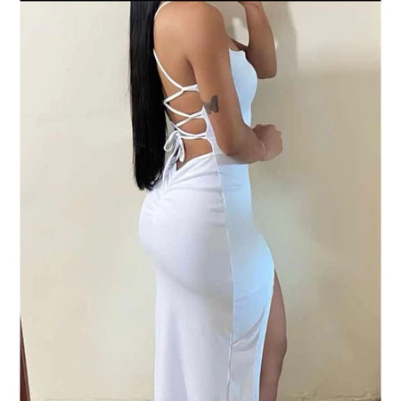 Vestido Longo SUPLEX Fenda - Empina Bumbum