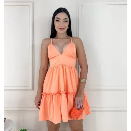 Vestido Curto Rodadinho Alcinha Liso Estampado Verão Delicado