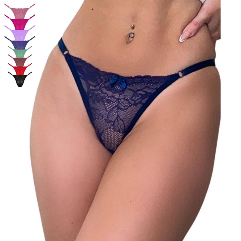 Kit 5 Calcinhas Regulagem Fio Dental Lingerie Sexy