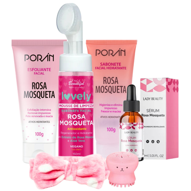 Kit skin care limpeza de pele rosa mosqueta