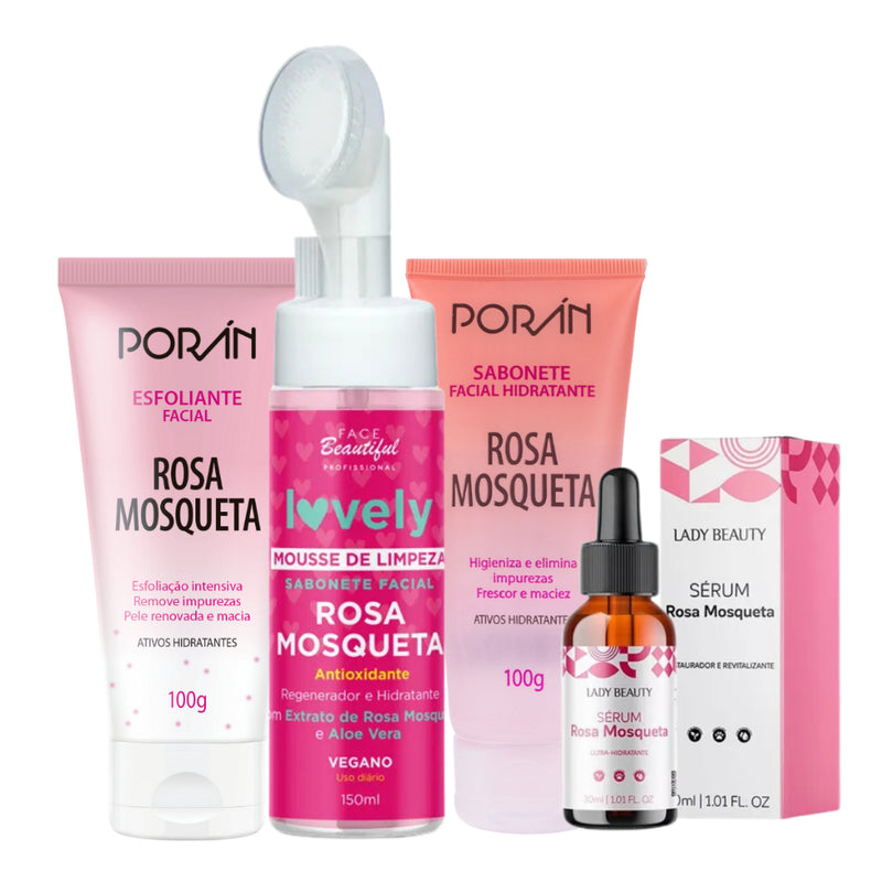 Kit skin care limpeza de pele rosa mosqueta