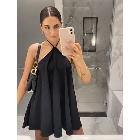 Vestido Feminino Curto Frente Única Rodado – Elegante E Confortável