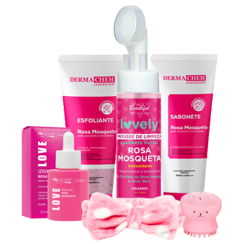 Kit skin care limpeza de pele rosa mosqueta