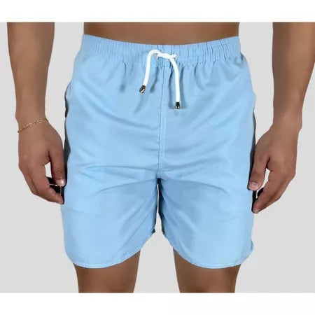 Kit 5 Bermudas Masculinas 3 Bolsos Com Elástico Com Amarração Para Praia e Piscina Verão 2025