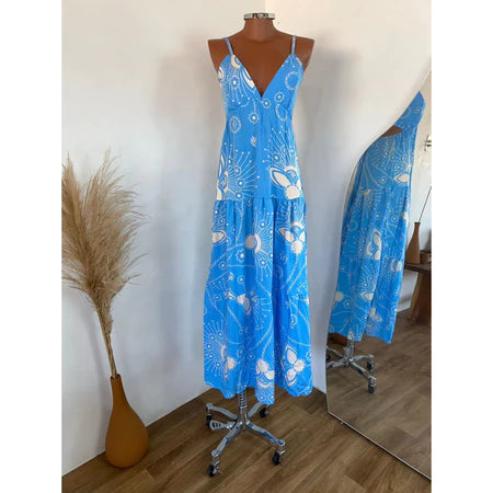 Vestido Feminino Longo verão estampa FARM