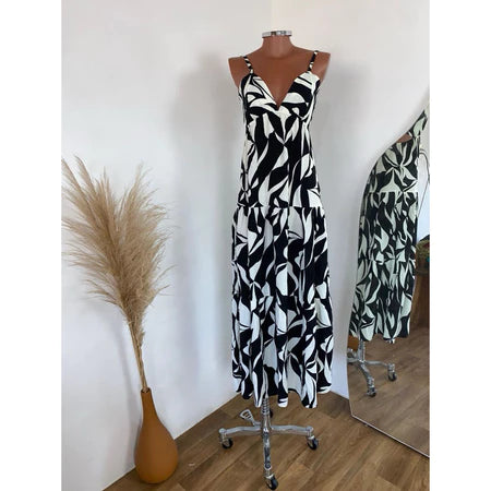 Vestido Feminino Longo verão estampa FARM